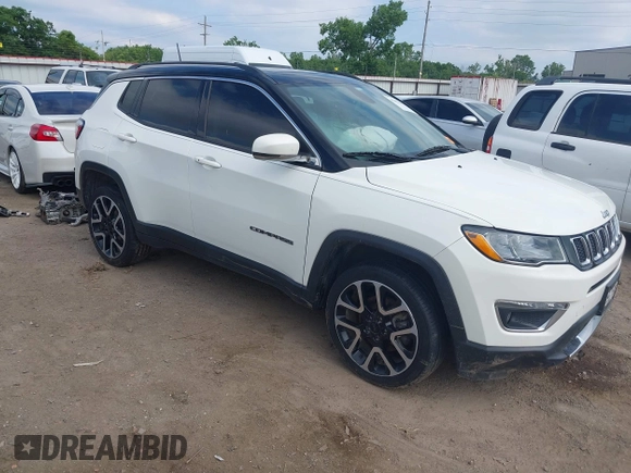 2018 Jeep Compass Limited with VIN 3C4NJDCBXJT298469, listed as a IAAI auction lot 42393665 with 61,589 mi miles and . Bid and sale history available at DreamBid. Image 1.