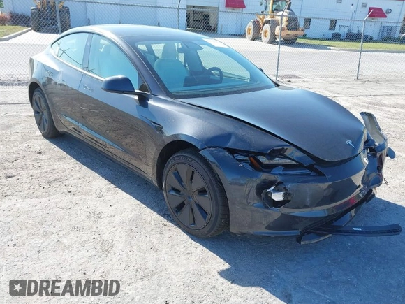 2025 Tesla Model 3 Long Range with VIN 5YJ3E1EA2SF910890, listed as a IAAI auction lot 41791583 with Not Provided miles and . Bid and sale history available at DreamBid. Image 1.