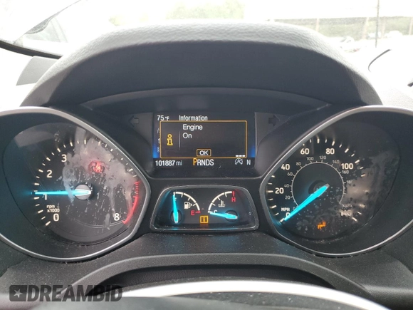 2017 Ford Escape Titanium with VIN 1FMCU0J98HUF09588, listed as a Copart auction lot 48988765 with 101,887 mi miles and Salvage Title. Bid and sale history available at DreamBid. Image 9.