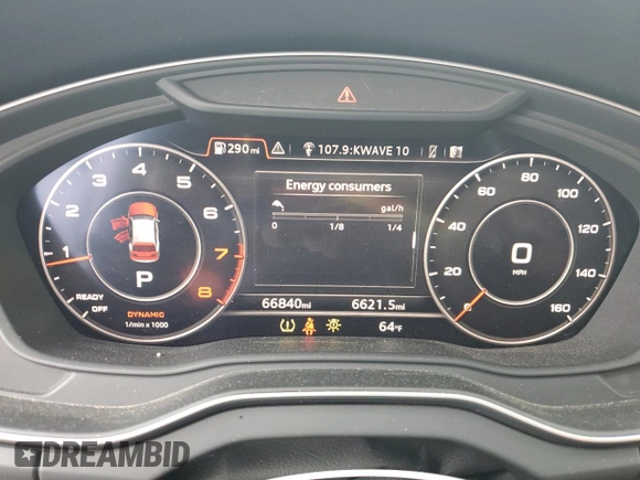 2018 Audi Q5 Premium Plus with VIN WA1BNAFY2J2173452, listed as a Copart auction lot 52898795 with 66,840 mi miles and Salvage Title. Bid and sale history available at carsss.com. Image 9.