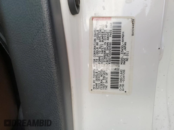 2002 Toyota MR2 z VIN JTDFR320720050590, wystawiony jako Copart lot #46651395 z przebiegiem 155 998 mil mil oraz Szkoda całkowita • Salvage title. Historia ofert i sprzedaży dostępna na DreamBid. Obrazek 12.