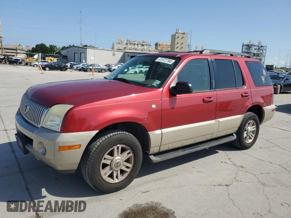 2005 Mercury Mountaineer Convenience with VIN 4M2ZU86K35UJ11915, listed as a Copart auction lot 61972765 with 129,775 mi miles and Salvage title. Bid and sale history available at DreamBid. Image 1.