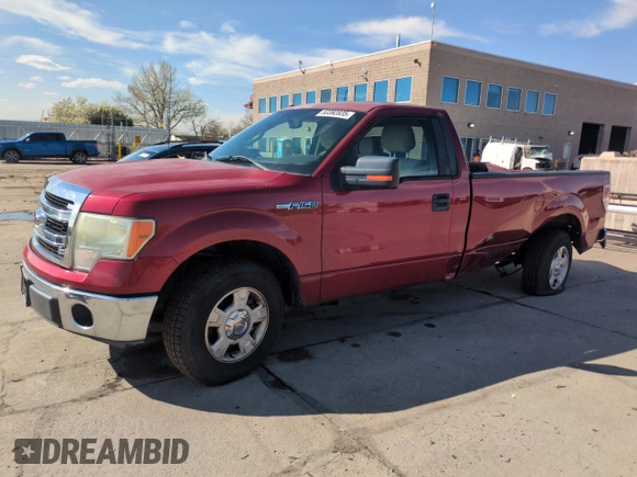 2013 Ford F-150 XL with VIN 1FTMF1CM6DKE93505, listed as a Copart auction lot 53392835 with 79,370 mi miles and Salvage Title. Bid and sale history available at carsss.com. Image 1.
