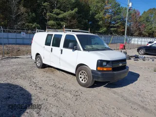 2010 Chevrolet Express Cargo Van with VIN 1GCUGADX3A1131204, listed as a IAAI auction lot 40709065 with 312,430 mi miles. Bid and sale history available at carsss.com. Image 1.