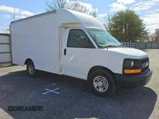 2014 Chevrolet Express Commercial with VIN 1GB0G2CG6E1210804, listed as a Copart auction lot 46897215 with 216,635 mi miles and Clean Title. Bid and sale history available at carsss.com. Image 4.