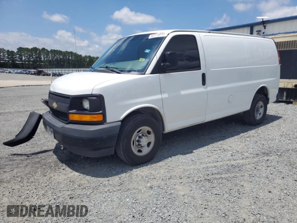 2017 Chevrolet Express Cargo with VIN 1GCWGAFF9H1179782, listed as a Copart auction lot 62114635 with 144,530 mi miles and Salvage title. Bid and sale history available at DreamBid. Image 1.