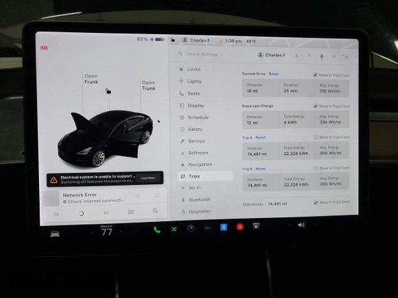 2018 Tesla Model 3 Long Range Battery with VIN 5YJ3E1EB7JF086778, listed as a IAAI auction lot 41348008 with 74,491 mi miles and . Bid and sale history available at DreamBid. Image 7.
