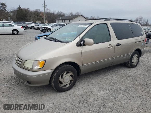 2003 Toyota Sienna LE with VIN 4T3ZF13C73U552421, listed as a Copart auction lot 83855134 with 224,821 mi miles and Clean Title. Bid and sale history available at carsss.com. Image 1.