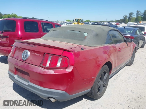 2010 Ford Mustang V6 with VIN 1ZVBP8EN4A5175330, listed as a IAAI auction lot 42049398 with 111,339 mi miles. Bid and sale history available at carsss.com. Image 4.