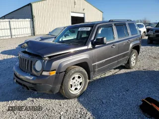 2017 Jeep Patriot Sport SE with VIN 1C4NJPBAXHD122645, listed as a Copart auction lot 45347355 with 74,322 mi miles and Salvage Title. Bid and sale history available at carsss.com. Image 1.