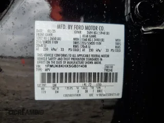 2025 Ford Explorer ST-Line with VIN 1FMUK8KHXSGB31438, listed as a Copart auction lot 54352865 with 721 mi miles and Salvage Title. Bid and sale history available at carsss.com. Image 13.