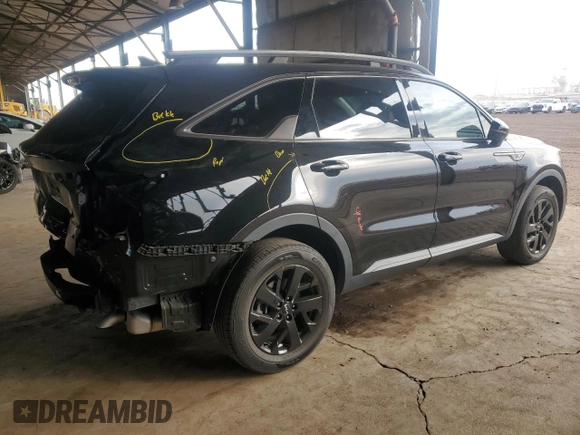 2022 Kia Sorento X-Line S with VIN 5XYRLDLC3NG146244, listed as a Copart auction lot 81546714 with 26,988 mi miles and Salvage Title. Bid and sale history available at DreamBid. Image 3.