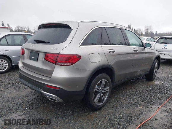 2020 Mercedes-Benz GLC with VIN WDC0G8EB1LF744559, listed as a IAAI auction lot 41872182 with 1 mi miles. Bid and sale history available at carsss.com. Image 4.