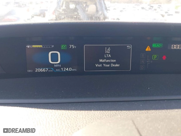 2021 Toyota Prius Prime LE with VIN JTDKAMFP6M3174161, listed as a IAAI auction lot 41449726 with 20,667 mi miles. Bid and sale history available at carsss.com. Image 7.