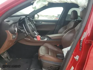 2019 Alfa Romeo Stelvio Ti Sport with VIN ZASPAKBN3K7C43268, listed as a Copart auction lot 49808585 with 0 mi miles and Salvage Title. Bid and sale history available at carsss.com. Image 7.