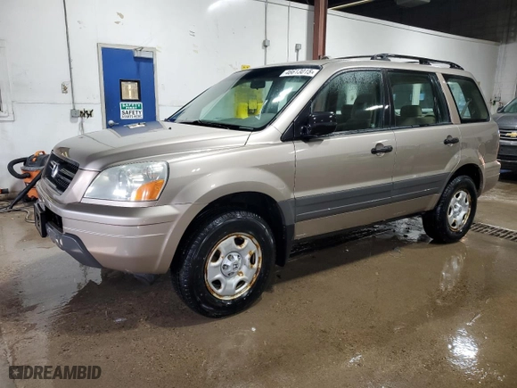 2004 Honda Pilot LX with VIN 2HKYF18174H580649, listed as a Copart auction lot 46613015 with 197,900 mi miles and Clean Title. Bid and sale history available at carsss.com. Image 1.
