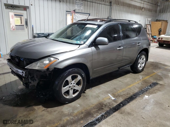 2005 Nissan Murano SL with VIN JN8AZ08W25W443553, listed as a Copart auction lot 87277484 with 197,668 mi miles and Salvage Title. Bid and sale history available at carsss.com. Image 1.
