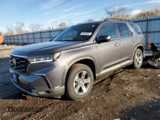 2025 Honda Pilot EX-L with VIN 5FNYG1H44SB063991, listed as a Copart auction lot 47678335 with 5 mi miles and Salvage Title. Bid and sale history available at carsss.com. Image 1.