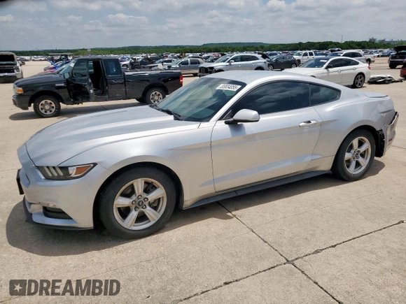 2015 Ford Mustang V6 with VIN 1FA6P8AM3F5385769, listed as a Copart auction lot 55834055 with 77,352 mi miles and Clean title. Bid and sale history available at DreamBid. Image 1.