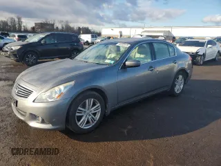 2012 Infiniti G25 Sedan x with VIN JN1DV6AR6CM861797, listed as a Copart auction lot 46932675 with 186,063 mi miles and Salvage Title. Bid and sale history available at carsss.com. Image 1.
