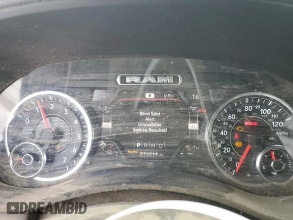 2019 Ram 2500 Laramie with VIN 3C6UR5FJ4KG596899, listed as a Copart auction lot 87582355 with 76,014 mi miles and Salvage Title. Bid and sale history available at carsss.com. Image 9.