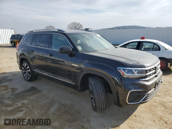 2022 Volkswagen Atlas SEL Premium R-Line with VIN 1V2FR2CA1NC515397, listed as a Copart auction lot 48881985 with 14,071 mi miles and Salvage title. Bid and sale history available at DreamBid. Image 4.