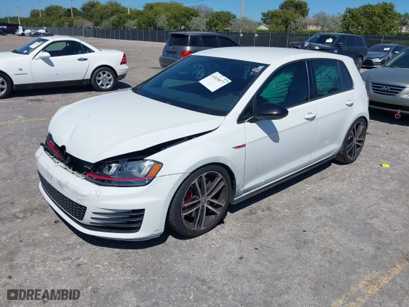 2017 Volkswagen Golf GTI S with VIN 3VW447AU2HM020448, listed as a IAAI auction lot 41830077 with 52,528 mi miles. Bid and sale history available at carsss.com. Image 17.