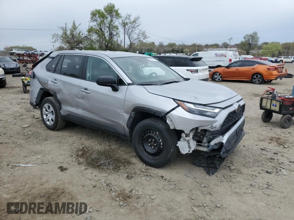 2024 Toyota RAV4 LE with VIN 2T3F1RFV4RW468000, listed as a Copart auction lot 52670895 with 22,419 mi miles and Non Repairable. Bid and sale history available at carsss.com. Image 4.