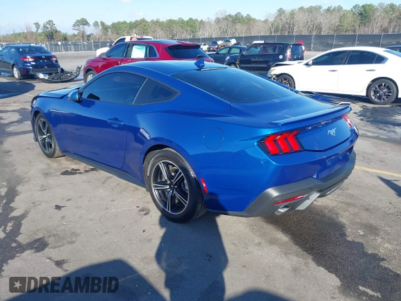 2024 Ford Mustang EcoBoost with VIN 1FA6P8TH7R5137626, listed as a IAAI auction lot 41219446 with 2,112 mi miles. Bid and sale history available at carsss.com. Image 3.