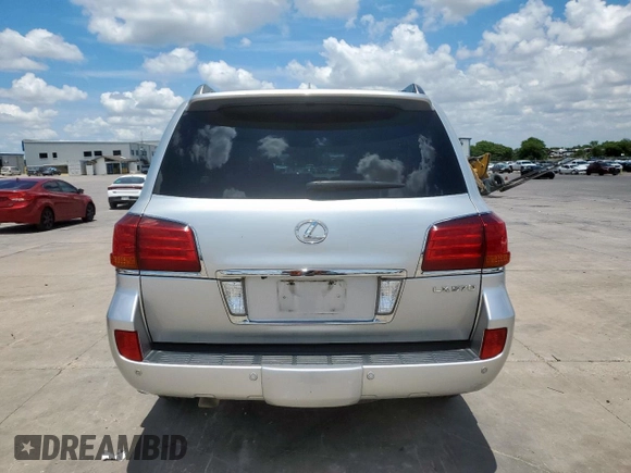 2011 Lexus LX 570 with VIN JTJHY7AX4B4061716, listed as a Copart auction lot 62327925 with 141,382 mi miles and Salvage title. Bid and sale history available at DreamBid. Image 6.