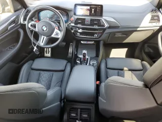 2021 BMW X3 M with VIN 5YMTS0C05M9F31855, listed as a Copart auction lot 71724374 with 30,814 mi miles and Salvage Title. Bid and sale history available at carsss.com. Image 8.