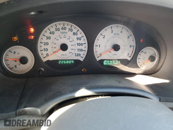 2007 Chrysler Town & Country LWB Touring with VIN 2A4GP54L37R216933, listed as a Copart auction lot 76609694 with 226,809 mi miles and Non Repairable. Bid and sale history available at carsss.com. Image 9.