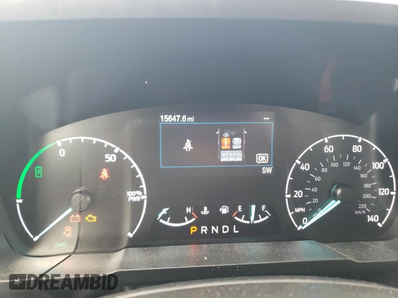 2024 Ford Maverick XLT with VIN 3FTTW8H35RRA05717, listed as a Copart auction lot 51976475 with 15,647 mi miles and Salvage Title. Bid and sale history available at DreamBid. Image 9.