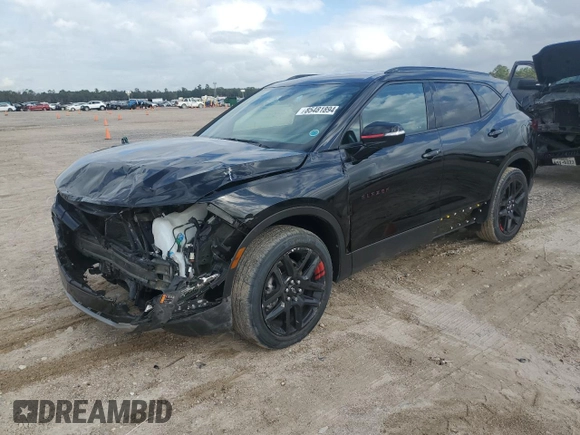 2022 Chevrolet Blazer LT z VIN 3GNKBDRSXNS149893, wystawiony jako Copart lot #85481894 z przebiegiem 43 310 mil mil oraz Szkoda całkowita • Salvage title. Historia ofert i sprzedaży dostępna na DreamBid. Obrazek 1.