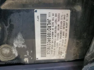 1998 Honda CR-V EX with VIN JHLRD1869WC078524, listed as a Copart auction lot 79907234 with 198,266 mi miles and Salvage Title. Bid and sale history available at carsss.com. Image 12.