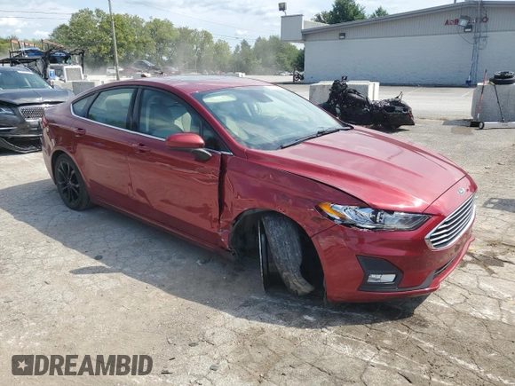2019 Ford Fusion SE with VIN 3FA6P0HD0KR196270, listed as a Copart auction lot 66917234 with 99,596 mi miles and Salvage Title. Bid and sale history available at DreamBid. Image 4.