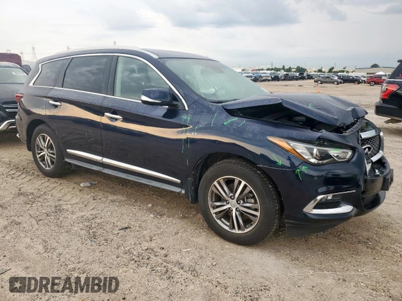 2019 Infiniti QX60 Luxe with VIN 5N1DL0MN0KC568860, listed as a Copart auction lot 58367525 with 68,446 mi miles and Salvage title. Bid and sale history available at DreamBid. Image 4.