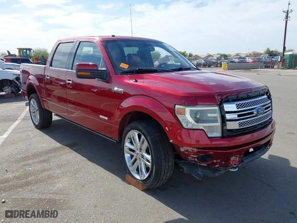 2013 Ford F-150 XL with VIN 1FTFW1ET7DFA24560, listed as a IAAI auction lot 41922196 with 166,741 mi miles. Bid and sale history available at carsss.com. Image 1.
