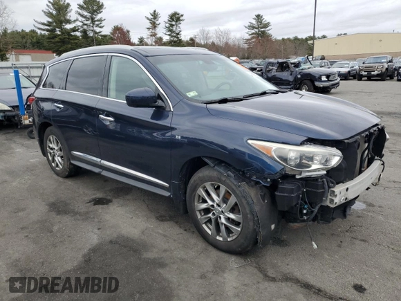 2015 Infiniti QX60 with VIN 5N1AL0MM6FC505925, listed as a Copart auction lot 52889765 with 132,463 mi miles and Non repairable. Bid and sale history available at DreamBid. Image 4.
