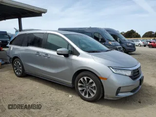 2021 Honda Odyssey EX-L with VIN 5FNRL6H74MB010119, listed as a Copart auction lot 52353355 with 39,366 mi miles and Salvage Title. Bid and sale history available at DreamBid. Image 4.