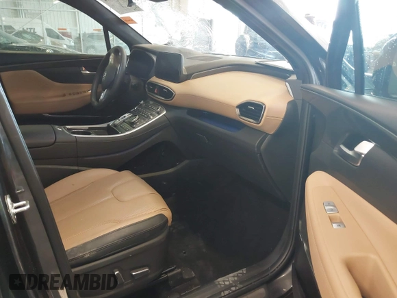 2023 Hyundai Santa Fe Calligraphy z VIN 5NMS5DAL6PH617083, wystawiony jako IAAI lot #41786072 z przebiegiem 29 563 mil mil oraz . Historia ofert i sprzedaży dostępna na DreamBid. Obrazek 5.