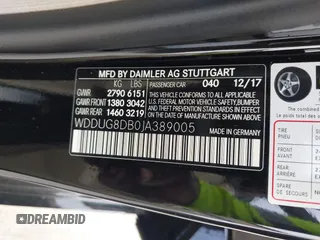 2018 Mercedes-Benz S 560 z VIN WDDUG8DB0JA389005, wystawiony jako IAAI lot #41939490 z przebiegiem 30 611 mil mil oraz . Historia ofert i sprzedaży dostępna na DreamBid. Obrazek 9.