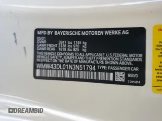 2022 MINI Convertible Cooper S with VIN WMW43DL01N3N51794, listed as a Copart auction lot 53075045 with 43,811 mi miles and Salvage title. Bid and sale history available at DreamBid. Image 14.
