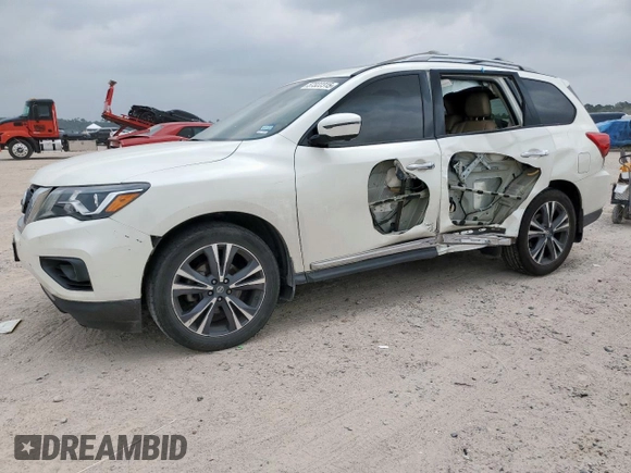 2019 Nissan Pathfinder SL z VIN 5N1DR2MN9KC603230, wystawiony jako Copart lot #57322315 z przebiegiem 93 979 mil mil oraz Szkoda całkowita • Salvage title. Historia ofert i sprzedaży dostępna na DreamBid. Obrazek 1.