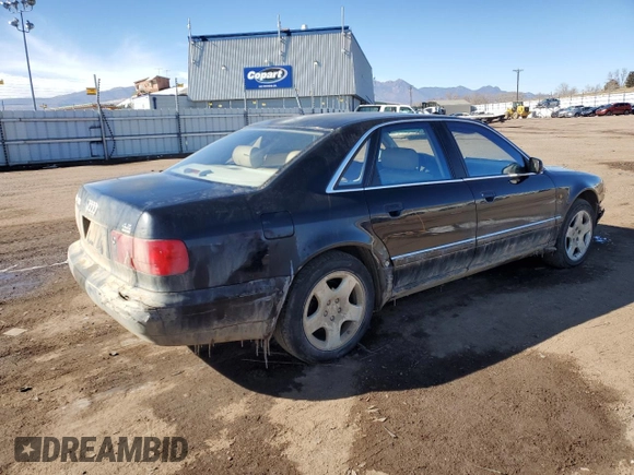 1998 Audi A8 with VIN WAUBG34D3WN007522, listed as a Copart auction lot 45497545 with 174,719 mi miles and Clean title. Bid and sale history available at DreamBid. Image 3.