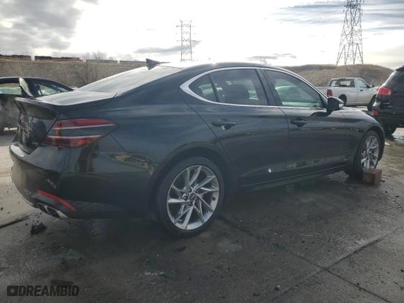 2022 Genesis G70 2.0T with VIN KMTG34TA3NU098458, listed as a Copart auction lot 87091144 with 19,802 mi miles and Salvage Title. Bid and sale history available at carsss.com. Image 3.