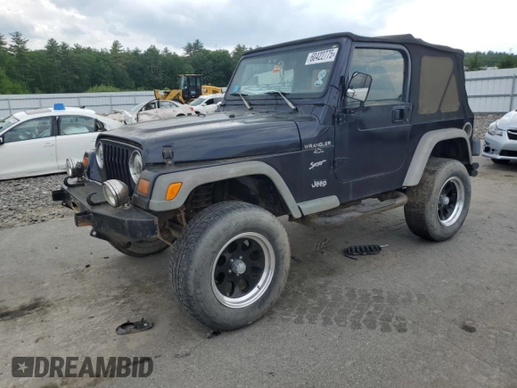 1997 Jeep Wrangler Sport with VIN 1J4FY19S2VP452229, listed as a Copart auction lot 60422775 with 164,346 mi miles and Clean title. Bid and sale history available at DreamBid. Image 1.