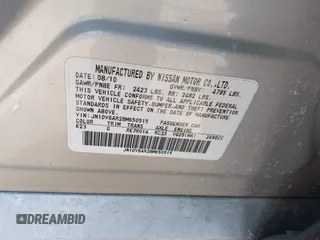 2011 Infiniti G25 x with VIN JN1DV6AR2BM650515, listed as a IAAI auction lot 41418690 with Not Provided miles and . Bid and sale history available at DreamBid. Image 9.