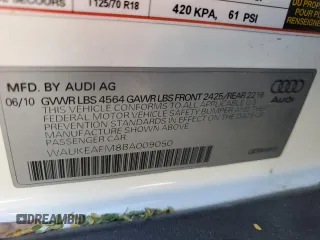 2011 Audi A3 Premium Plus with VIN WAUKEAFM8BA009050, listed as a Copart auction lot 78326054 with 108,614 mi miles and Salvage title. Bid and sale history available at DreamBid. Image 13.