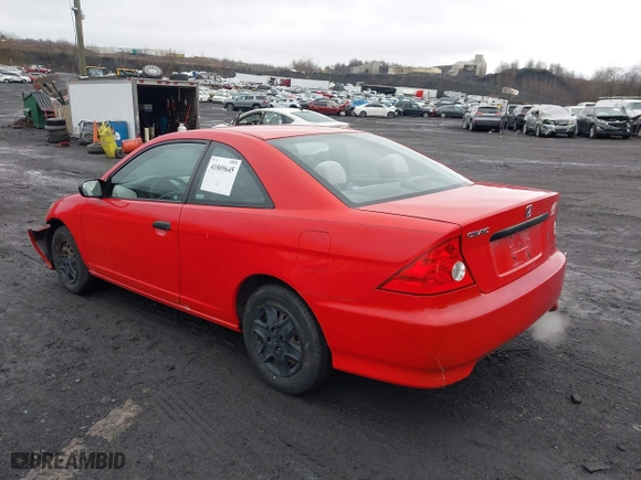 2004 Honda Civic VP with VIN 1HGEM22194L058724, listed as a IAAI auction lot 41809645 with 182,375 mi miles. Bid and sale history available at carsss.com. Image 3.